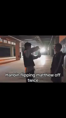 I want him to flip me off for the rest of my life, if it makes him happy ALSO THIS IS HOW BIN IS IN DORMS. Hao says he is loud 😭😭 @ZEROBASEONE #sunghanbin #seokmatthew #cute #lol #Love #zb1 #crush 