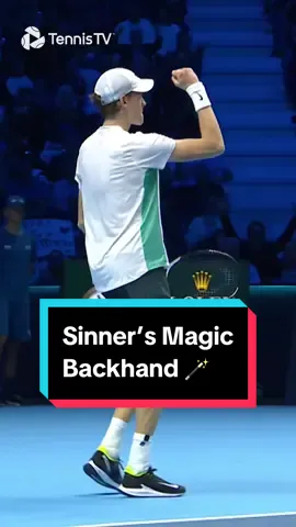 A backhand of the highest order 🙌 #tennis #tennistv #atp #sports #nittoatpfinals #atpfinals #sinner 