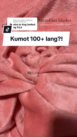 Replying to @LeSHy collection dress Sonrang ganda at comfy ng tulog nyo dito mga momsh! Microfiber blanket for 100 plus only!! #fyp #microfiberblanket #microfiber #kumot #blanket #afforable 