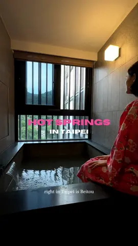 Heres one of our favorite things to do when the weather starts to cool down in Taiwan. Hot springs. Conveniently located in Taipei, half an hour from the city center is Beitou, the hot spring town. We recently took a trip to the Asia Pacific Hotel for a little staycation and really enjoyed our time there. Its the perfect place to relax and its also great for the family. Save this for your next trip and follow for more! #taipei #taiwantravel #hotsprings #exploretaipei 