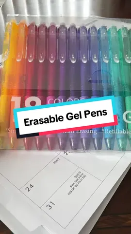 Is it weird that new pens make me happy, especially colored ones?! Theres just something about a new pack of colored pens. Gel pens remind me of my childhood, so maybe I’m holding onto memories. I love using erasable pens in my planner because its easy to fix things if plans change. #tiktokshopblackfriday #tiktokshopcybermonday 