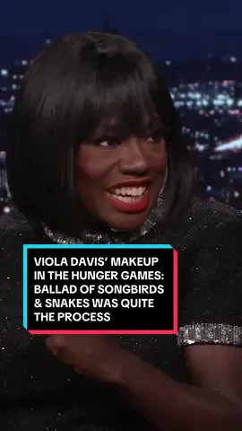 Viola Davis’ makeup in @The Hunger Games: Ballad of Songbirds & Snakes was quite the process 😂 #FallonTonight #ViolaDavis #TheHungerGames #BalladOfSongbirdsAndSnakes 