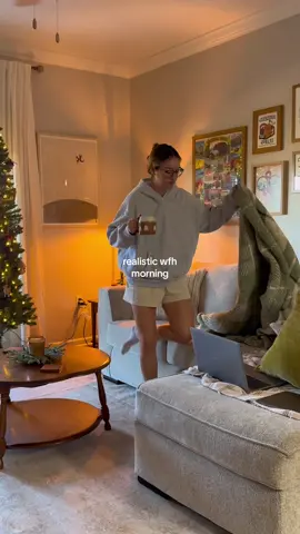 I had lots of cleaning to do before my wfh day😅 #wfhhacks #wfhmorningroutine #morningroutines #ninetofive #slowlivinglifestyle #cozywinter #kansascity #christmasdecoration #wfhcheck 