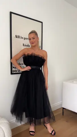 Go be the Belle of the ball ✨🥂 dress linked on my LTK🖤 necklace is @sassandedge  earrings are @oliverbonas  Shoes are @Next  #partydress #christmasoutfit #christmasparty #christmaspartydresses #whattowear Christmas party dress, party outfit ideas, party looks, black dress 