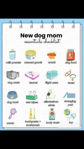 New dog mom essential checklist ✅🐶 If you are preparing to pick up your dog (or have just brought it home), this guide will tell you what supplies you need to prepare! Share your pet ideas and get connected with your community! #dog #pettips #lemon8pets #dogessentials #puppy #dogsoflemon8