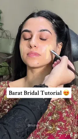 Detailed Barat bridal glam tutorial on my stunning bride Shanzay! 🥺❤️ #bridesbymaheentariqq #bridalinspiration #detailedtutorial #pakistanibride #makeuptutorial #tiktok #bridalinspo #bridaltiktok #trending #tutorial 