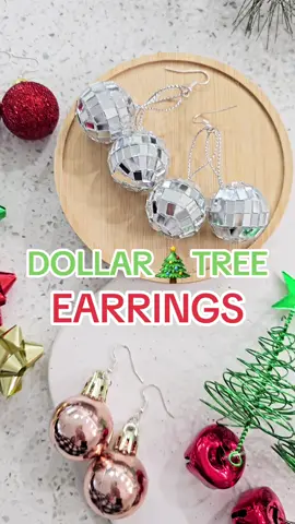 Dollar Tree DIY earrings for the holidays!! I'm ready to be festive! ✨️🙌🎄🎁 #christmasgiftdiy #christmasearrings #dollartreediy #dollartreehacks #dollartree #christmasdiy #christmasparty #christmasideas #uglychristmassweaterparty #ginaccreates #DIY #diyearrings 