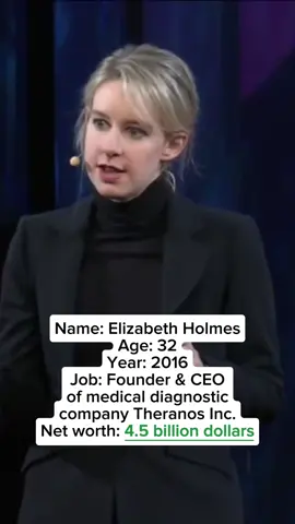 Elizabeth Holmes after success. #elizabethholmes  #businesswoman  #business 