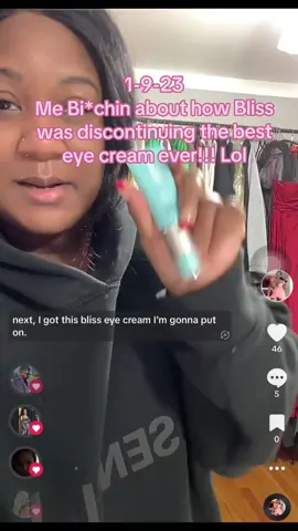 My favorite Eye Cream is BACK BABYYYY!!! Thank you @Bliss for listening 🙌🏾🥰💗 #blissskincare #blisseyecream #fyp #besteyecream 