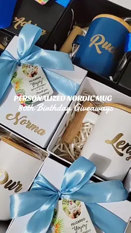 Personalized Nordic Mug for 80th Birthday Giveaways #nordicmug #80th #birthday #giftideas #giftsets #mugs #personalized #curatedbox #wedding #christening #baptism #birthday #debut #weddinggifts #favors #souvenirs #giveaways #lovemellennials #fyp 