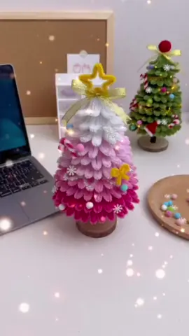 Cây thông màu hồng nè mấy bà ơi xinh chưa??#kemnhung #kẽmnhung #trend #giangsinh2023 