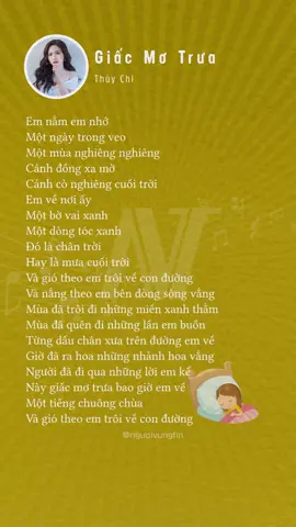 Lyrics Giấc Mơ Trưa - Thùy Chi | Sáng Tác: Giáng Son #giacmotrua #thuychi #giangson #lyrics #nguoivungtin #trend #trending #xuhuong 
