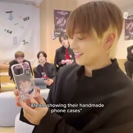 and he spent forever on that phone case too 😭 @&TEAM  #andTEAM #TAKI #YUMA #MAKI #FUMA #WARCRY #WARCRYandTEAM #firsthowling_now #andteamweverselive #faeryfuma 