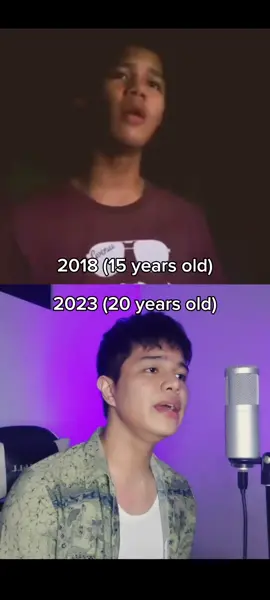 a vocal comparison between 15 year old me (who's going thru puberty) and 20 year old me (now)🫶 #tiktokmusikat #fyp #allornothing #jaygarche 