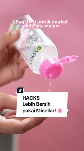 Emang bisa LEBIH bersih? 🤔 Ikutin aja HACKS #Micellarwater Pink #GarnierIndonesia ini untuk #SelfCare kamu! 🌸 SAVE & SHARE #Beauty101 ini ke bestie yaps! ✨ 