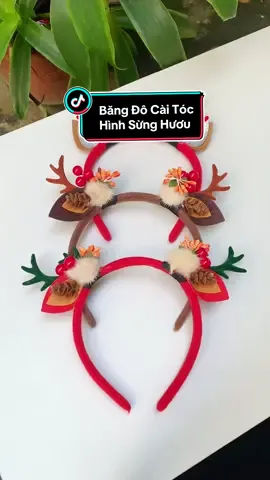 Băng Đô Cài Tóc Hình Sừng Hươu#cainoel #caisunghuou #phukiennoel #GamingOnTikTok 