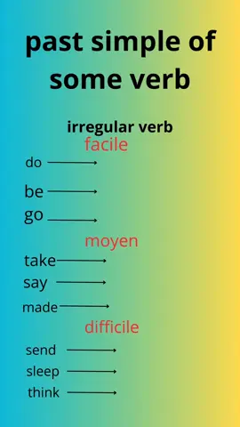 irregular verb in the past#anglais #apprendresurtiktok #foryou 