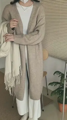 Only ₱645.00 for Women Winter New Korean Knee-length Buttonless Knit Cardigan Pure Color Long Sweater! Knitted Long Cardigan for Women! #longcardigan #cardiganforwomen #qualitycardigan #lauraknittedcardigan #fashioncardigan 