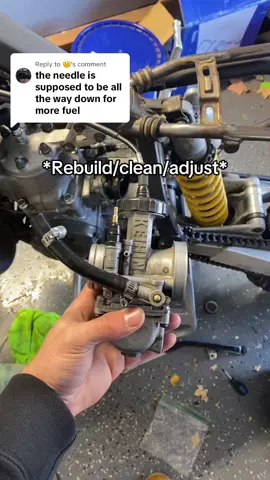 Replying to @🤨 How to rebuild, clean, and adjust any carburetor. Lmk if you guys like longer more in depth content like this. #carburetor #dirtbike #2stroke #rm250 #mechanic #funny #shesmint 