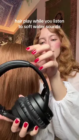 i hope you like this type of video my loves  #hairplayasmr #layeredsounds #watersounds #naturesounds #hairasmr #headphoneasmr #playingwithyourhair