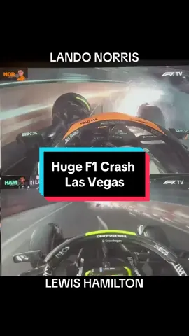 🏎️💥 Top Screen: Watch as Lando Norris loses it through a high-speed corner and crashes into a wall! 😱 #F1 #LandoNorris #crash #mclaren #onboardf1  👀🏁 Bottom Screen: Catch Lewis Hamilton’s perspective as he witnesses Norris’ crash during the action packed Las Vegas race. 🌟 #LewisHamilton #F1LasVegas #mercedes  🏎️💨 The heart-stopping moment from two different angles. #Formula1 #RacingAction #Motorsport