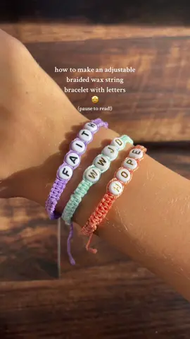 in love with these bracelets 🫶🏻 #waxstringbracelets #christianbracelets #bracelettutorial #adjustablebracelet #musthaves #viral #blowitup #bracelets #preppybracelets #fyp #jesuslovesyou 