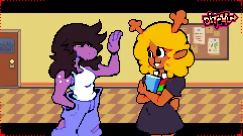 Susie used flirt....it's SUPER EFFECTIVE~ (Credit/Artist: Ditchu) #deltarune #undertale #game #cute #susie #noelle #videogame #animation #blush #wholesome #shipping #animated #cuteaf