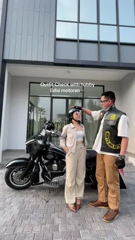 #outfit check part 2 with hubby, kali ini edisi #sunmori 🏍️