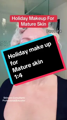 Holiday Makeup for Mature Skin part 1 of 4….it’s all about the base… #matureskin #matureskinmakeup #holiday #holidaymakeup 