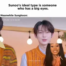 Help I'm laughing so hard 😭😭😭 hoon r u okayy???? Ps.For those who are confused, this is not the translation of what Sunoo is saying in this Video☺️ but Sunoo's ideal type is real. #sunghoon #Sunoo #Sunsun #Kungyaz #fyp #trending 