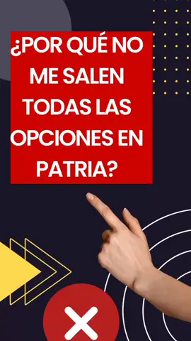 🤯¿Por qué no me salen todas las opciones en el perfil de Patria? #BonosdelaPatria #SistemaPatria #CarnetdelaPatria #PlataformaPatria #BonodelaPatria