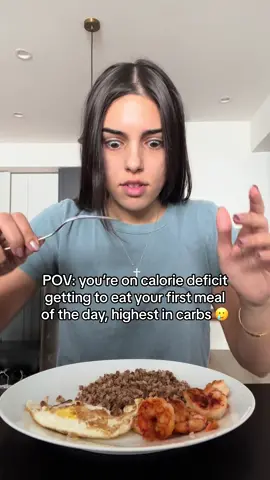 POV: youre on a calorie deficit, getting to eat your first leal of the day, highest in carbs 🥹🥹🥹 #caloriedeficit 