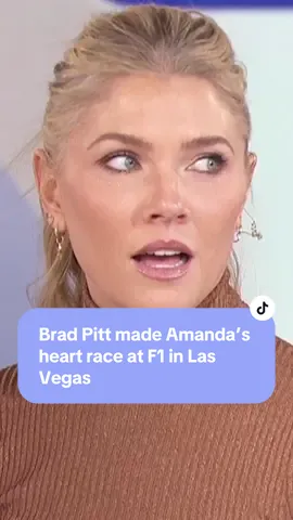 Amanda was star-strucked when seeing @brad pitt official at the F1 race in Las Vegas #bradpitt #formula1 #lasvegas 