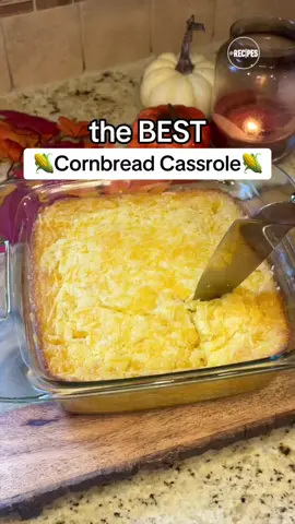 If you haven’t tried Cornbread Casserole, this is your sign! 😍🌽 This dish will bump to the top of your “Best Thanksgiving Side Dishes