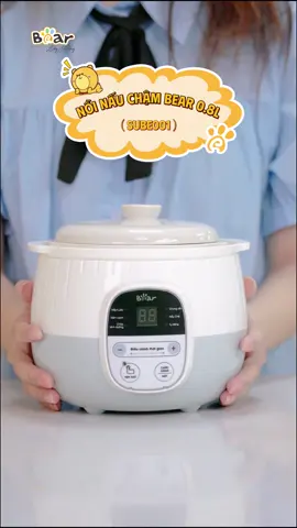 Cùng Bear chiêm ngưỡng chiếc Nồi nấu chậm 0.8L siêu xinh này nha 😘😘😘 #bear #noinaucham #noinauchao #noinauchaocham #noinauchambear