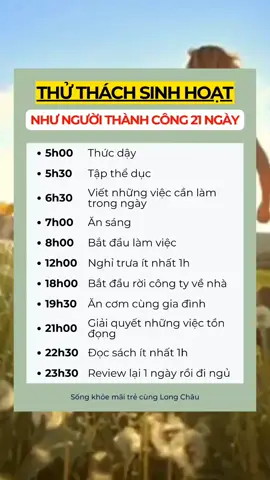 thử thách sinh hoạt như người thành công 21 ngày #SongKhoe247 #suckhoe #songkhoesongdep #songlanhmanh #frtgr #LearnOnTikTok #MentalHealthAwareness  #vaccineso 