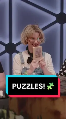 Siobhan, puzzlemaster. Erika, puzzlegoblin. #dimension20 #adventuringparty #stoatalrecall #puzzles #siobhanthompson #erikaishii #brennanleemulligan 