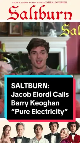 Talking SALTBURN with Jacob Elordi and Barry Keoghan! #saltburn #jacobelordi #barrykeoghan #interview #actor #acting #fyp #movie #film #filmmaking 