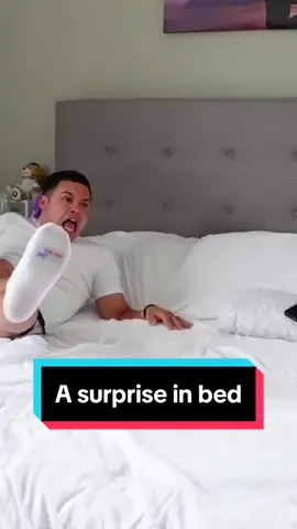 A little surprise in bed 🐍 #funny #fave #surprise #challenge #snake #prank 