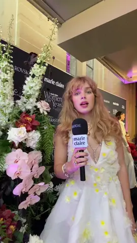 You heard it here first: hot girls do maths 👑  #TeaganCroft sharing her wisdom on the red carpet at marie claire’s Women Of The Year Awards. 