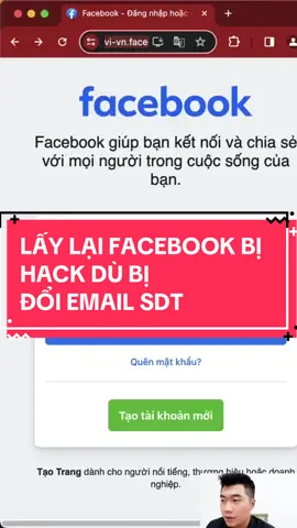 Lấy lại Facebook bị hack dù bị đổi email và SĐT #thanhthinhbui #quangcaofacebook 