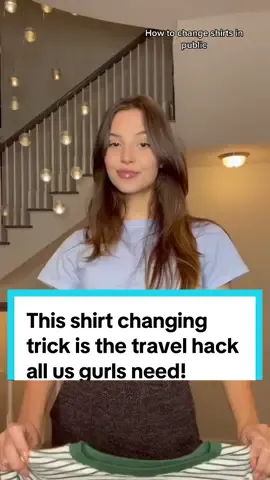 How to change your shirt in public like a magician… without flashing everyone. Thanks @ROMINA for the hack. #travelhacks #howtochange #campinghacks 