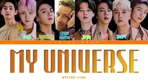 My Universe BTS, Coldplay Lyrics #lyrics_songs #fyppppppppppppppppppppppp #bts #coldplay #viralvideo 