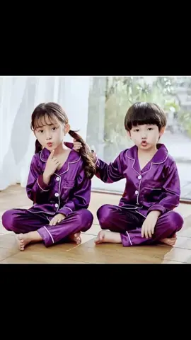 Pajama terno silk satin Order now #ternoforkids #pajamaterno #trending 