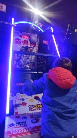 go on lad! he got to round 2 (I'm terrible at this lol) #familytime #basketball #coralisland #fun #sonic #games #coralislandblackpool #fyp #foryou #foryour #foryourpage @Coral Island #timeforfun #mark #myersfamily #blackpool 