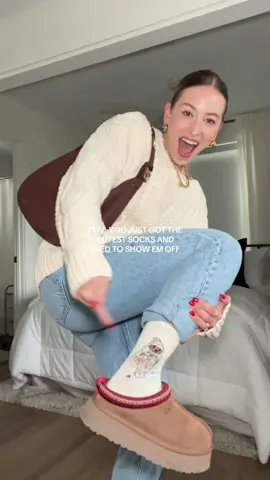 How FREAKING CUTE 🥹🤭 Found em in stores but have similar ones on my LTK 🫶🏼 #ralphlaurensocks #socksforuggs #uggtazz #uggtazzplatform #uggtazzoutfit #winterfashion #winteroutfits #cleangirl #cleangirllook #pinterestgirl #pinterestvibes 