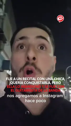 🤦🏻‍♂️ POBRE FLACO  👩‍🎤 Un joven contó en su cuenta de TikTok la cita fallida que tuvo con una chica: primero fueron juntos a ver una banda de Metal, pero cuando finalizó descubrió que ella se había ido con el guitarrista. 🎸 El insólito hecho ocurrió en Buenos Aires y el protagonista del video es @matiaspascansky (en TikTok). El joven contó que ambos se conocían desde hace unos meses, y recientemente se contactaron por Instagram para concretar una cita. 💬 “Estábamos esperando a la banda para sacarnos fotos. Son tipo grandes de 60 y pico de años. La mina se saca una foto con el guitarrista y de la nada veo que ella entra con él al hotel. Me abandonó”, expresó, completamente sorprendido.  ➡️ Leé más notas relacionadas en cronica.com.ar⁣ #SalgaDeAhíSoldado #ProbreFlaco #LaPeor #TodasPutasBart #TomarUnVino #LeDicenAhora #LeCerruchóElPiso #YAlgoMás #unagroupie 