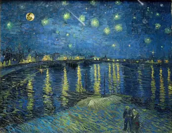 Starry Night Over the Rhône (1888), by Vincent Van Gogh (1853-1890).  Edit by Useless Art.  #starrynight #starry #night #starrynightovertherhone #star #stars #vangogh #vincent #vincentvangogh #impressionism #chopin #piano #nocturne #classicalmusic #darkacademia #darkacademiaaesthetic #aesthetic #aesthetics #art #arts #arte #artist #artaesthetic #painting #painter #beauty #beautymatters #viral #f #fyp #foryou 