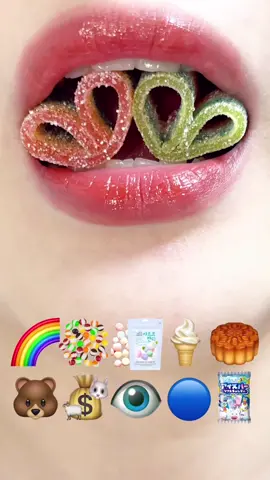 다양한 간식 이모지먹방 냠!🌈🍦🥮 #먹방asmr #eatingsounds #foryoupage 