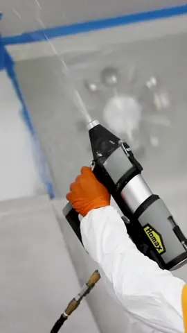 New Spray Texture Application Tool! #drywall #drywallfinisher #walltexture #construction #tradeshow 